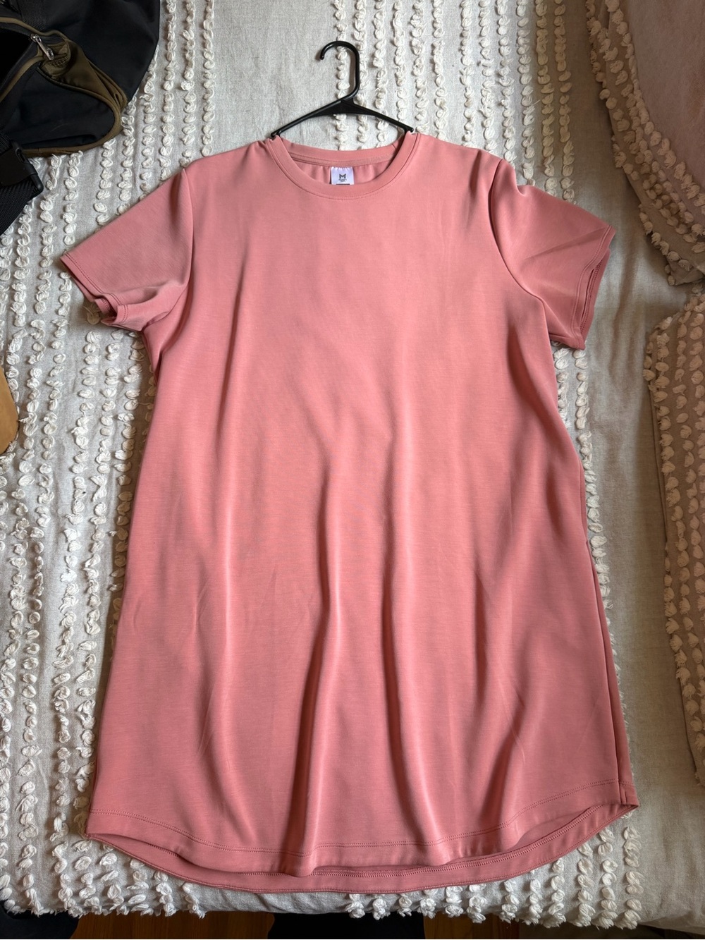 Women's Casual Pink T-Shirt Dress